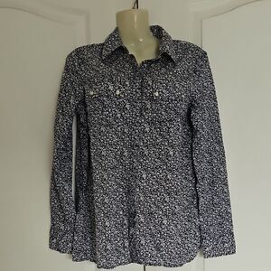 Banana Republic Women's Floral Long Sleeve Button-Up Shirt